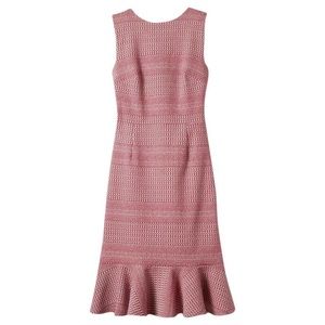 Banana Republic Red Jacquard Crossback Dress